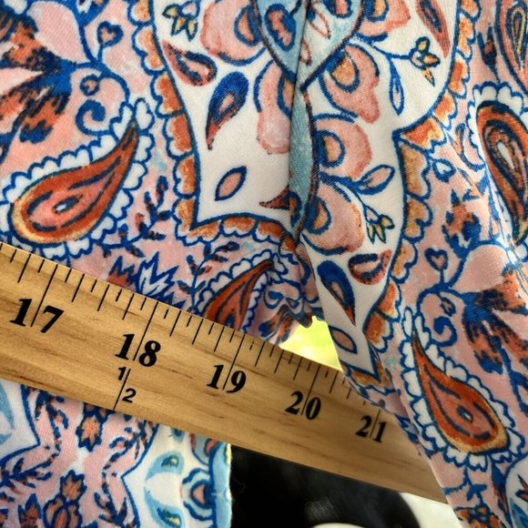 Ruby Red Round-Neck Top Embellished Shirt Pullover LongSleeves Size Medium - Picture 6 of 8